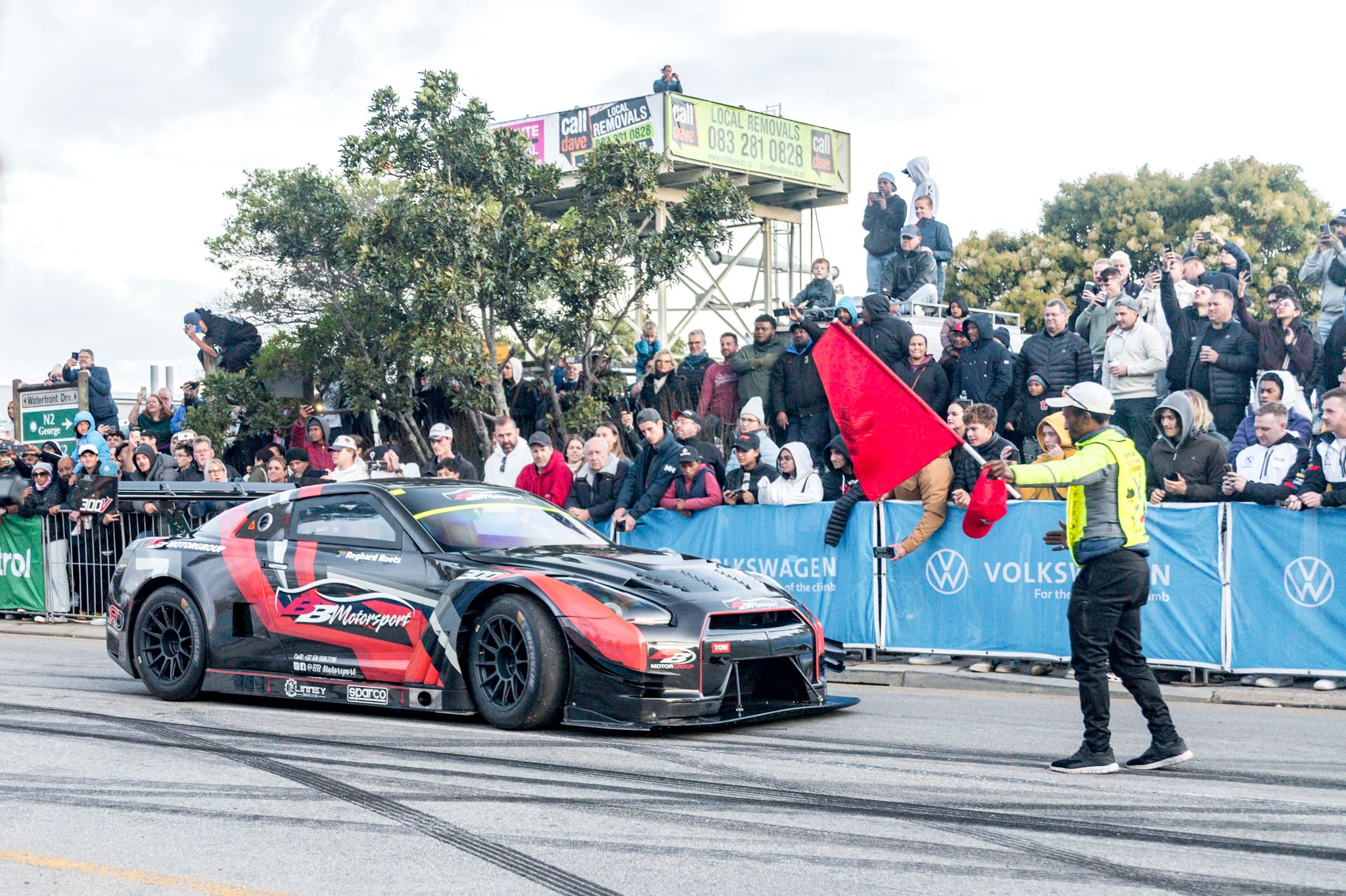 Reggie Roets from BB Motorsport in his Nissan GTR R35 at Simola Hillclimb 2025, image by Chris Wall.jpg