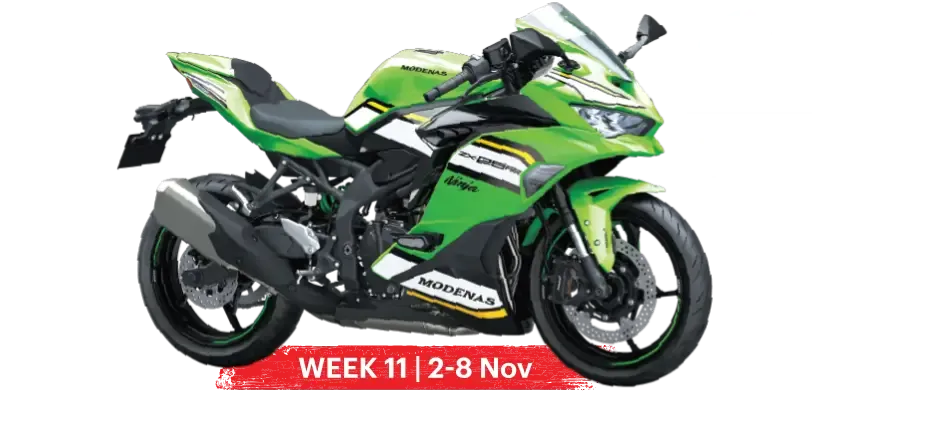 Week 11, 2-8 Nov: Kawasaki Ninja ZX-25RR, grand prize