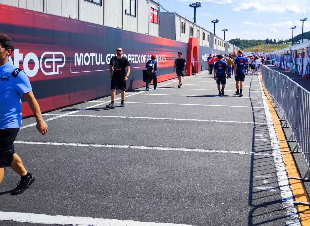 Fans walking the pit lane at the Motul Grand Prix of Japan
