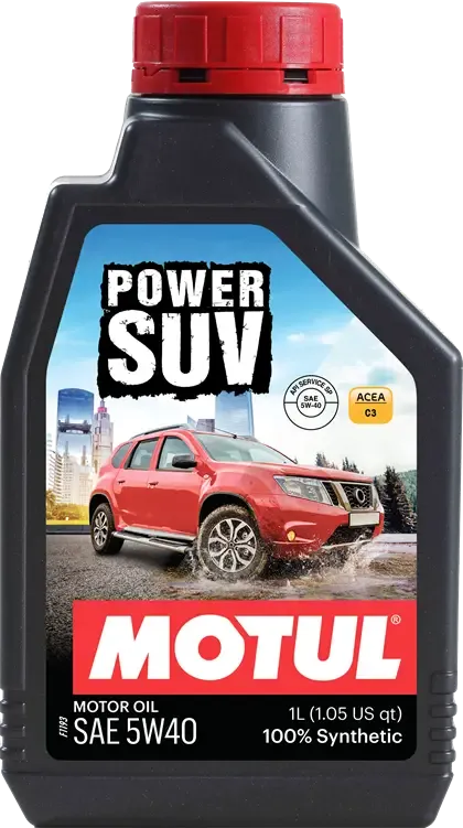 Free 1-litre Motul Power SUV 5W-40 bottle